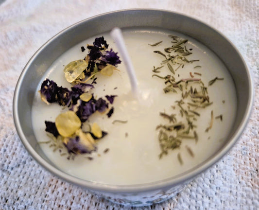 Bougie - Parfum d'été - THYM CITRONNÉ BOHÉMIENNE - Contenant blanc