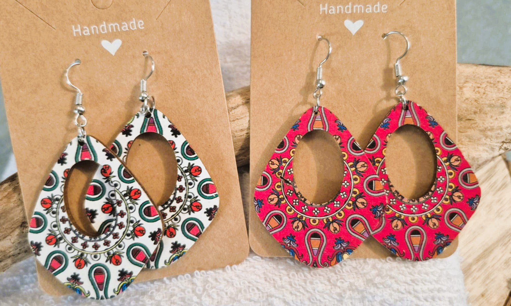 Boucles d'Oreilles pendantes artisanales - Bohémiennes
