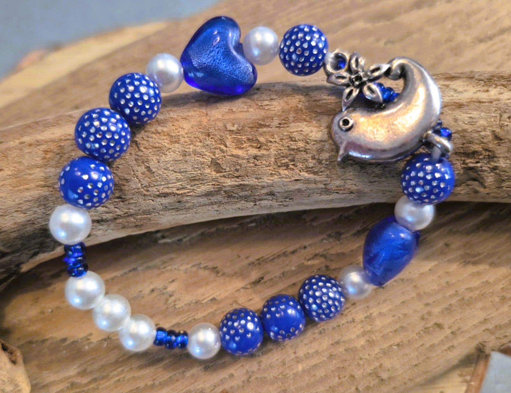 Bracelet Oiseau Bleu de Minuit