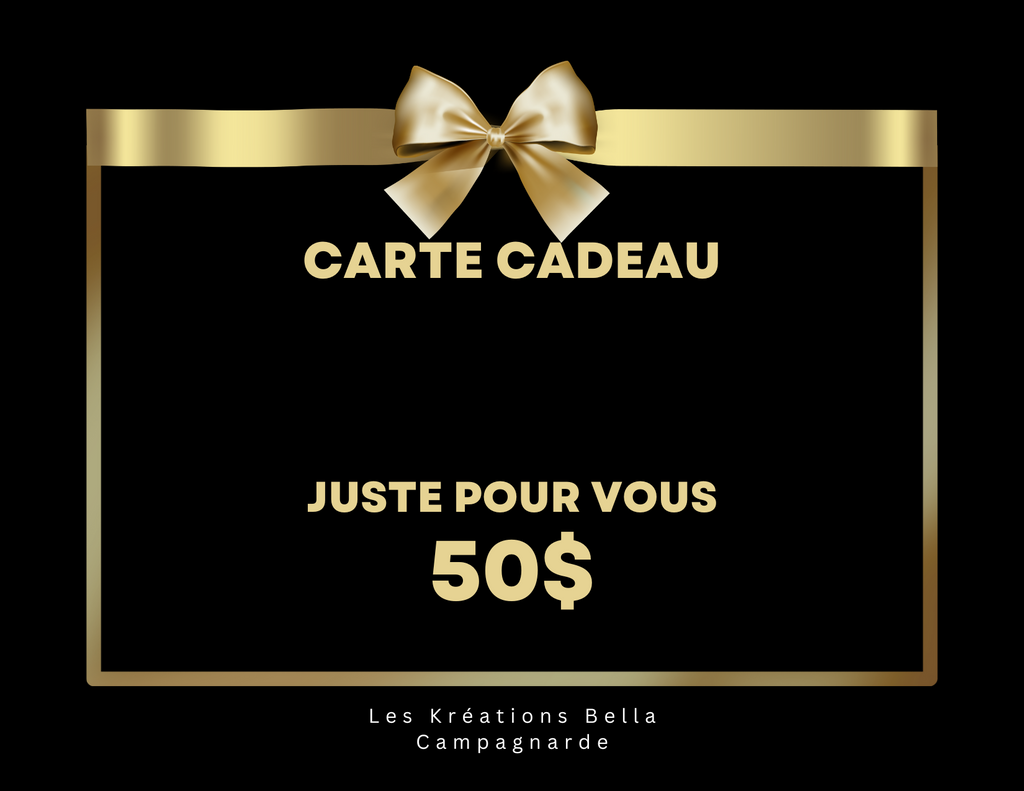 Carte Cadeau – Les Kréations Artisanales Bella Campagnarde