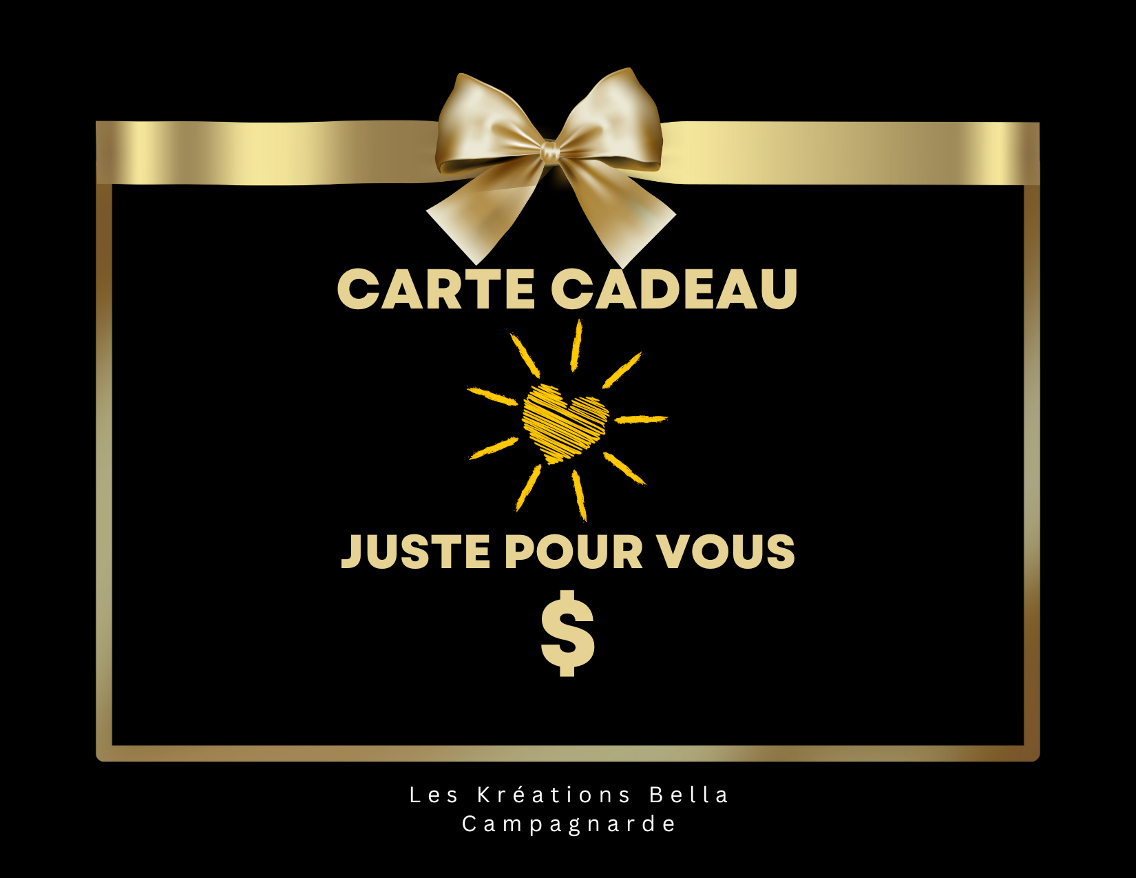 Carte Cadeau – Les Kréations Artisanales Bella Campagnarde