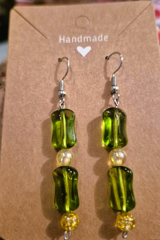 Boucles d'oreilles pendantes Bella Campagnarde- LES VERTES MOUSSES