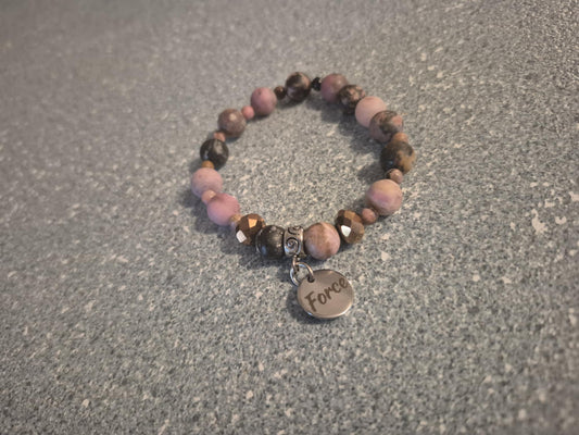 Bracelet bienfaits LILI- Pierre Rhodonite