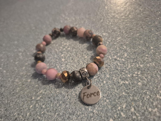Bracelet bienfaits LILI- Pierre Rhodonite