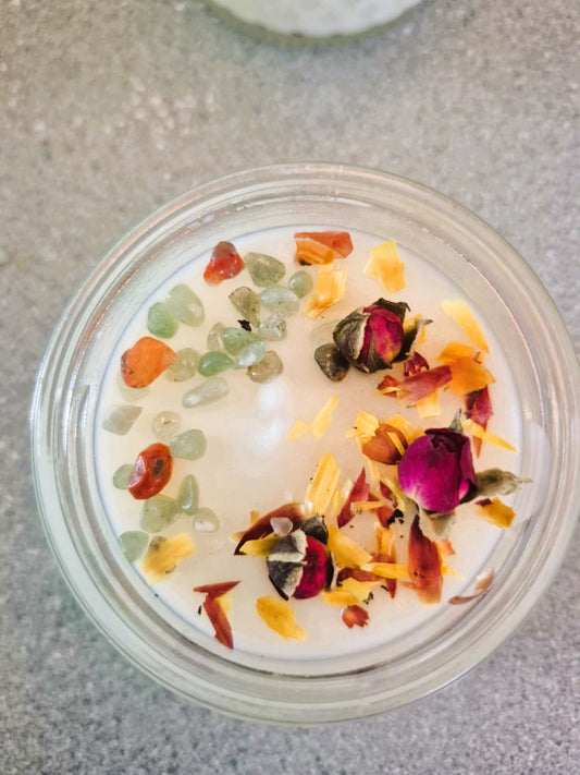 Bougie - parfum de printemps - à la ROSE AVENTURINE