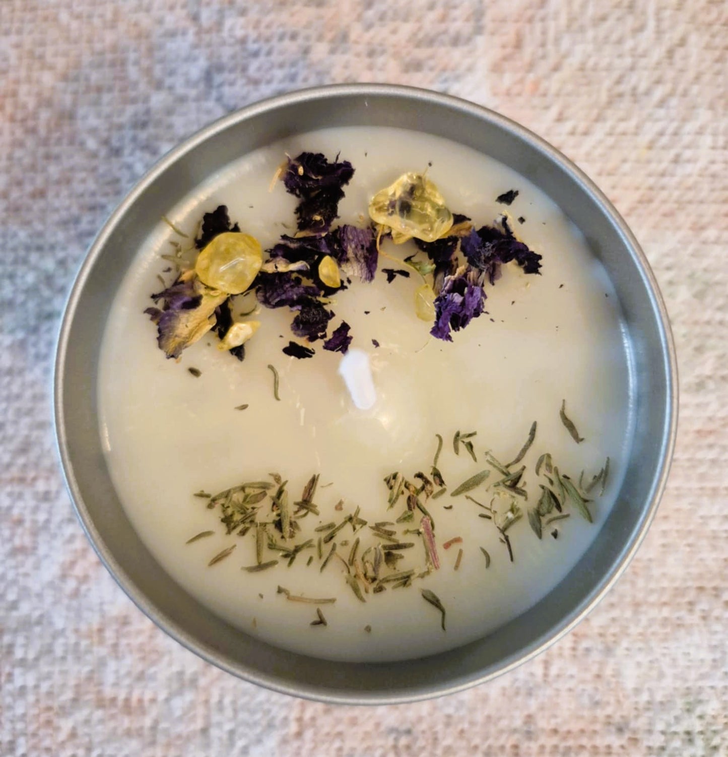 Bougie - Parfum d'été - THYM CITRONNÉ BOHÉMIENNE - Contenant blanc
