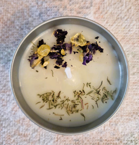 Bougie - Parfum d'été - THYM CITRONNÉ BOHÉMIENNE - Contenant blanc
