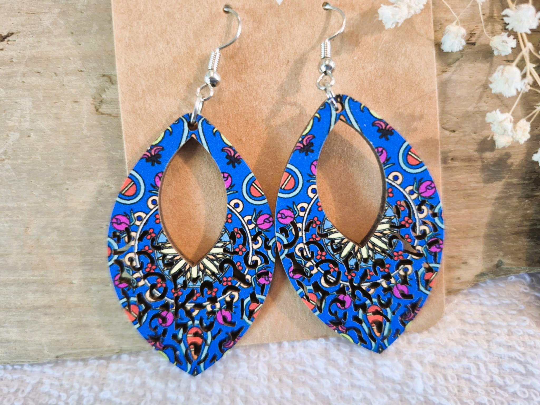 Boucles d'Oreilles pendantes artisanales - Bohémiennes