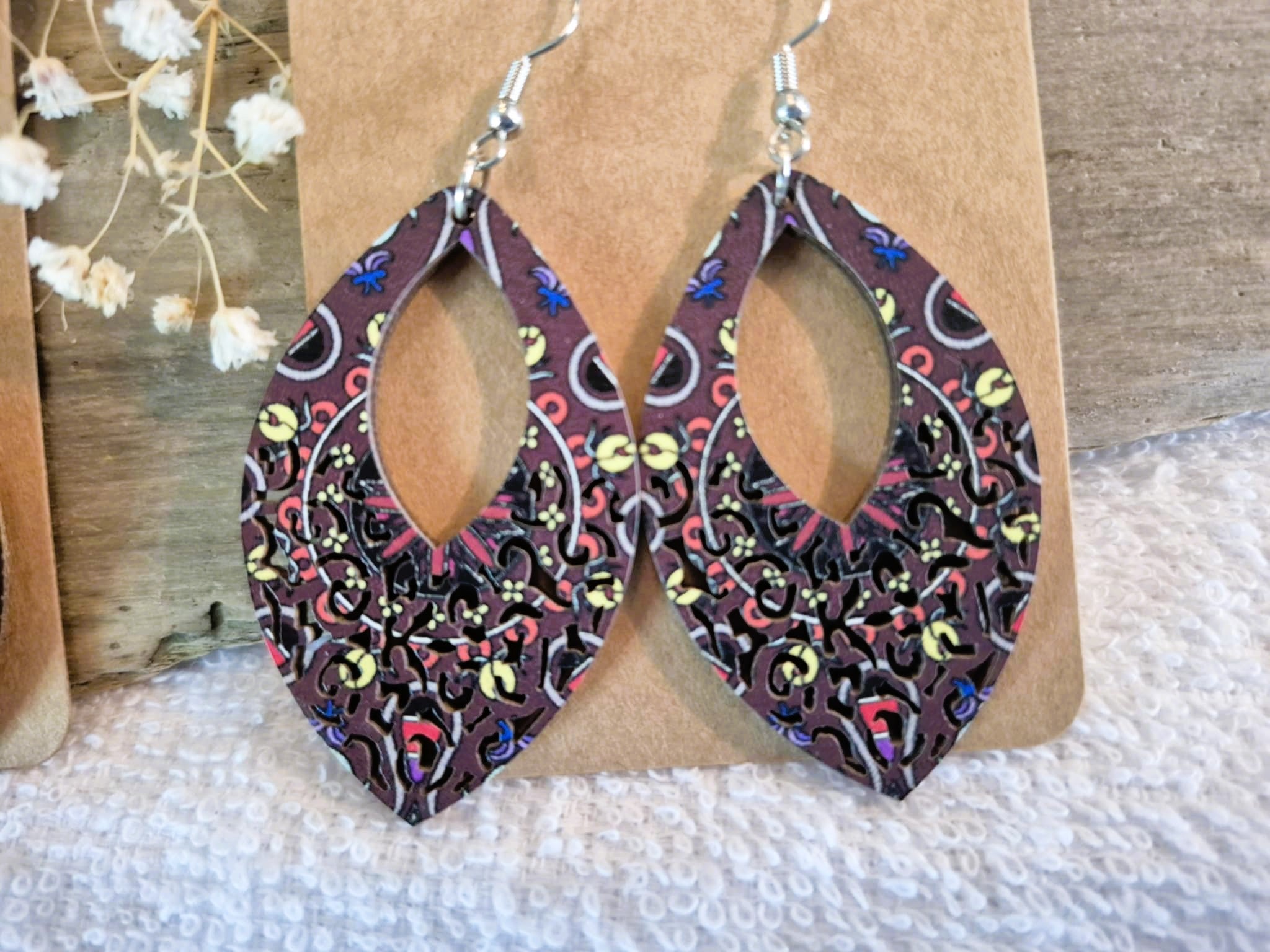 Boucles d'Oreilles pendantes artisanales - Bohémiennes