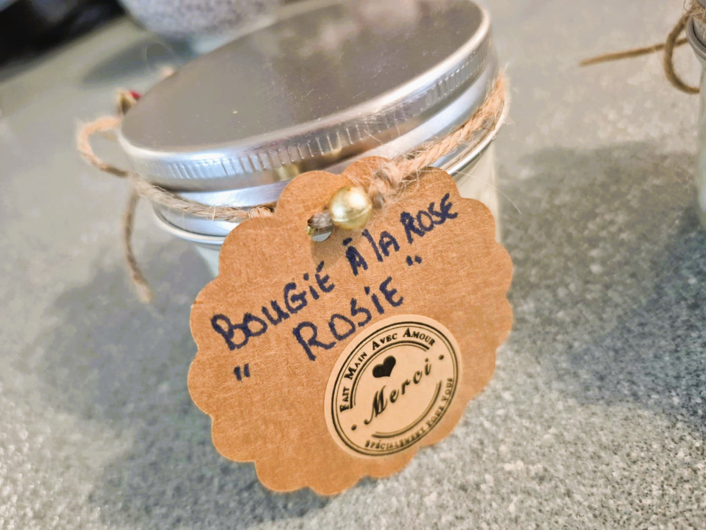 Bougie - parfum de printemps - à la ROSE ROSIE