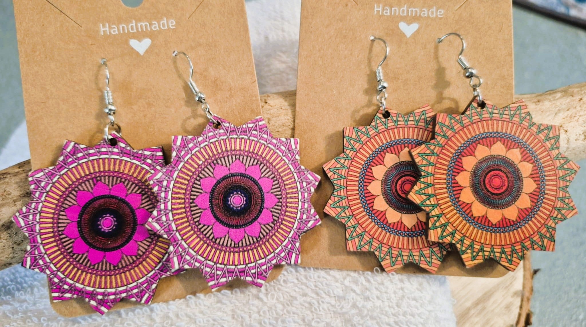 Boucles d'Oreilles pendantes artisanales - Bohémiennes